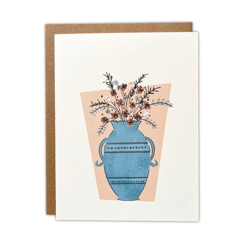 Flower Vase Greeting Card
