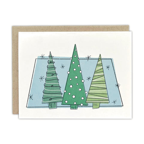 Christmas Trees Greeting Card