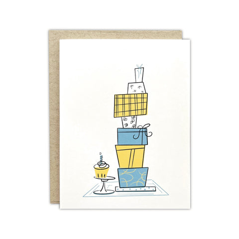 Cupcake and Gifts Greeting Card