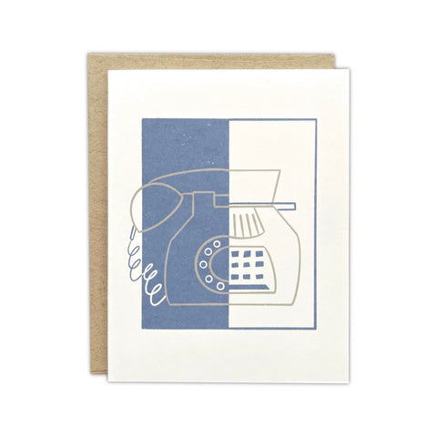 Rotary Phone and Typewriter Greeting Card