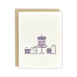 Purple Cake Greeting Card